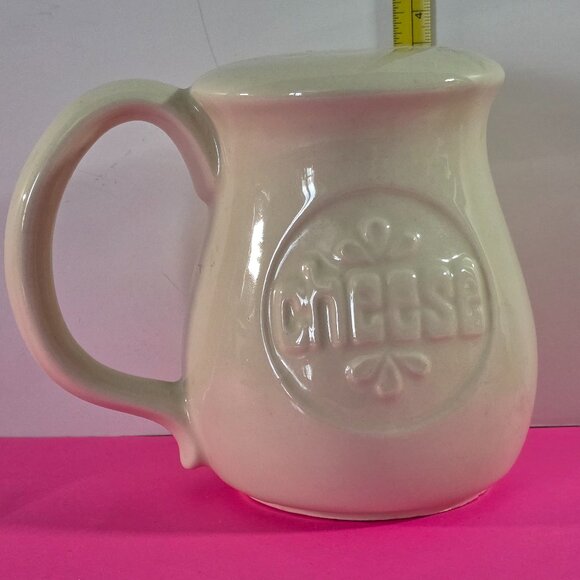 Grated Cheese Ceramic Container Cream Color and 3 1/2" Tall - Picture 1 of 5